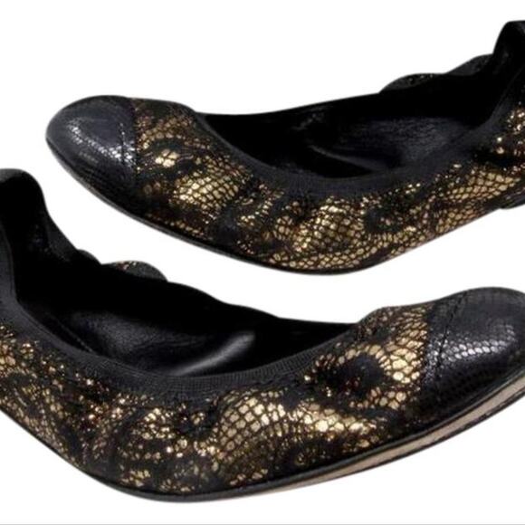 Chanel Metallic Lace Embossed 36 Espadrilles Flats CC-1021P-0004 - Picture 3 of 7